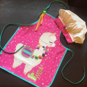 Delantal Llamitas con gorro