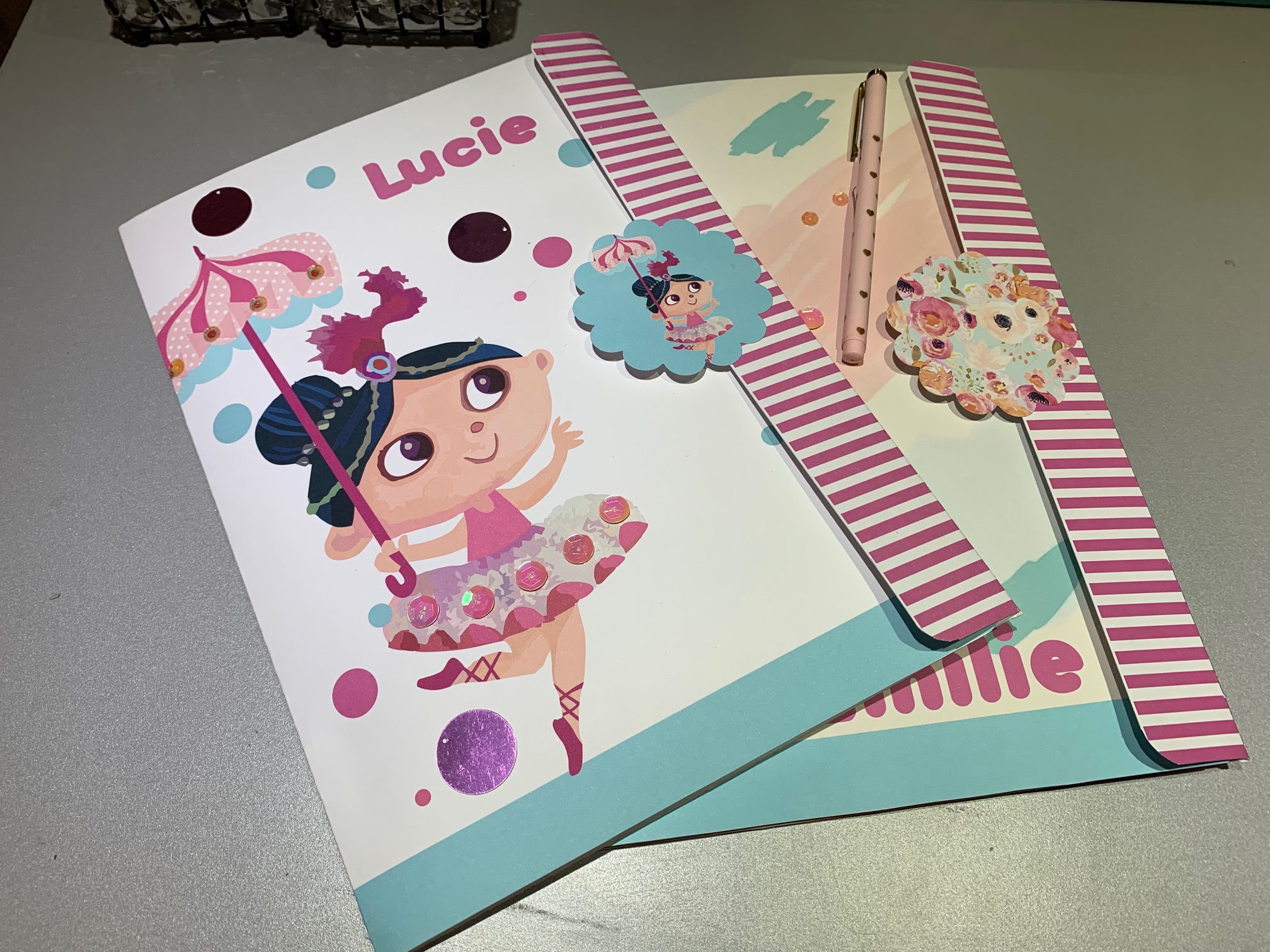 sets sobres y tarjetas con stickers